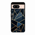 Midnight Gold Geometric Premium Glass Phone Case for Google Pixel 9 Pro 5G