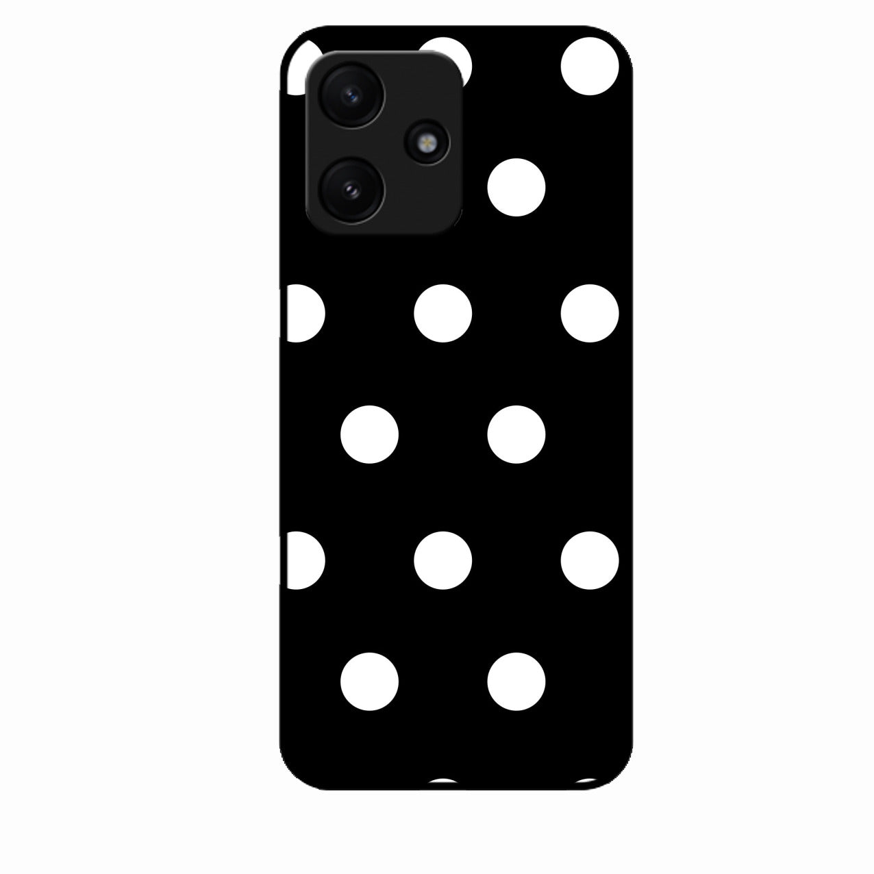 Classic Polka Dot Glass Phone Case for Redmi 12 5G