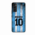 Blue Stripes Number 10 Football Glass Phone Case for Vivo V20 Se