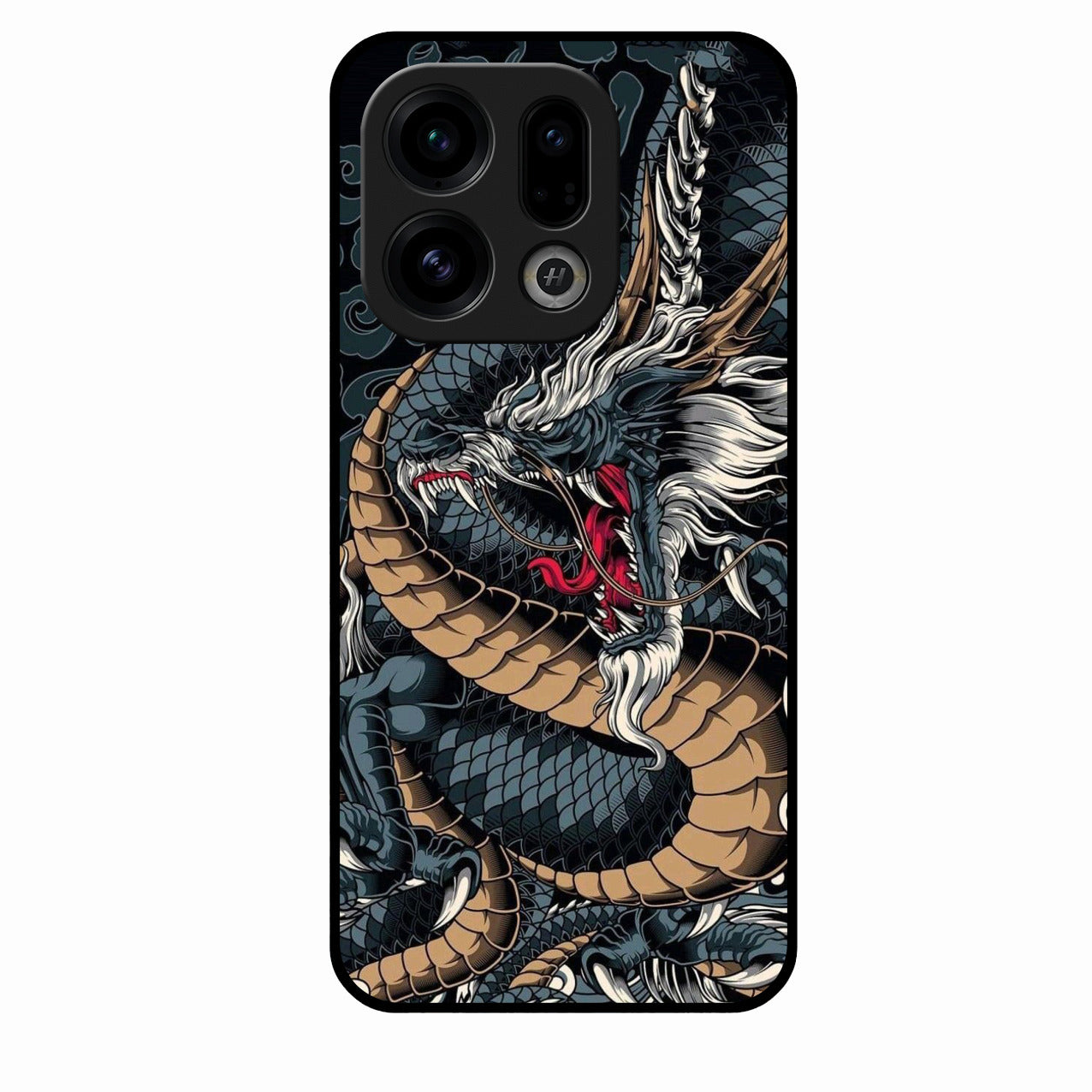 Midnight Dragon Glass Phone Case for Oppo Find X9 5G