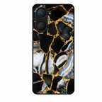 Black Gold Marble Glass Phone Case for Vivo T3 Lite 5G