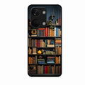 Colorful Bookshelf Art Glass Case Cover for Oneplus Nord 3 5G