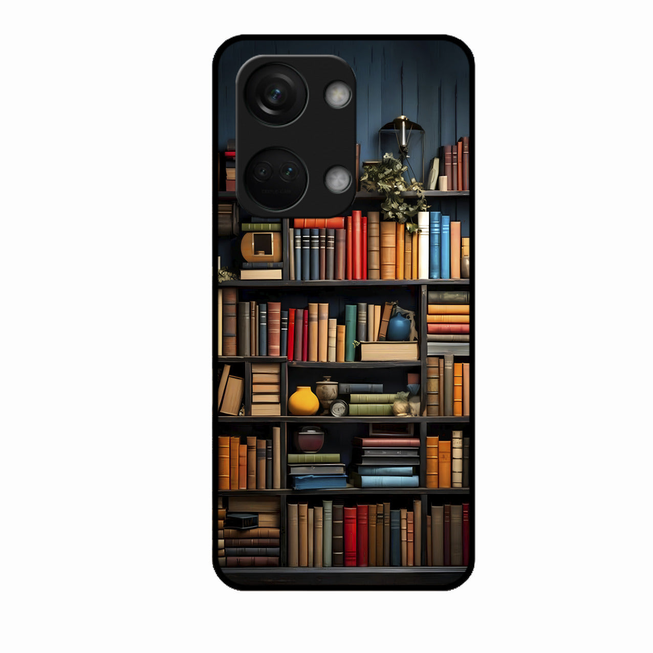 Colorful Bookshelf Art Glass Case Cover for Oneplus Nord 3 5G