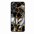 Black Gold Marble Glass Phone Case for Oppo A5 5G