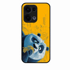 Cute Panda Sketch Premium Glass Phone Case for Oppo Reno 13 5G