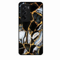 Black Gold Marble Glass Phone Case for Oppo Reno 12 5G