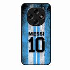 Blue Stripes Number 10 Football Glass Phone Case for Oppo F31 Pro 5G