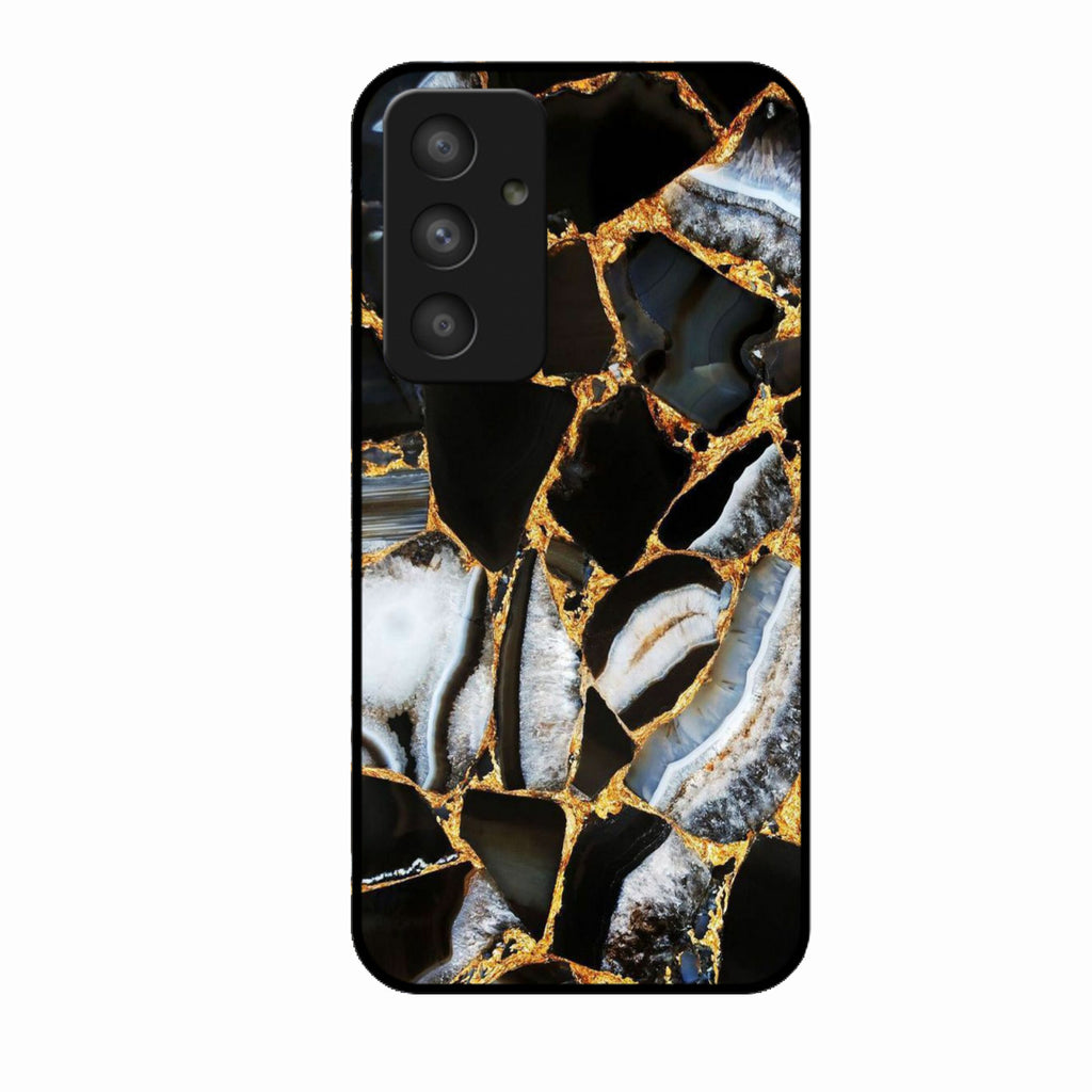 Black Gold Marble Glass Phone Case for Samsung Galaxy A54 5G - ShopOnCliQ
