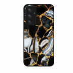 Black Gold Marble Glass Phone Case for Samsung Galaxy A54 5G - ShopOnCliQ