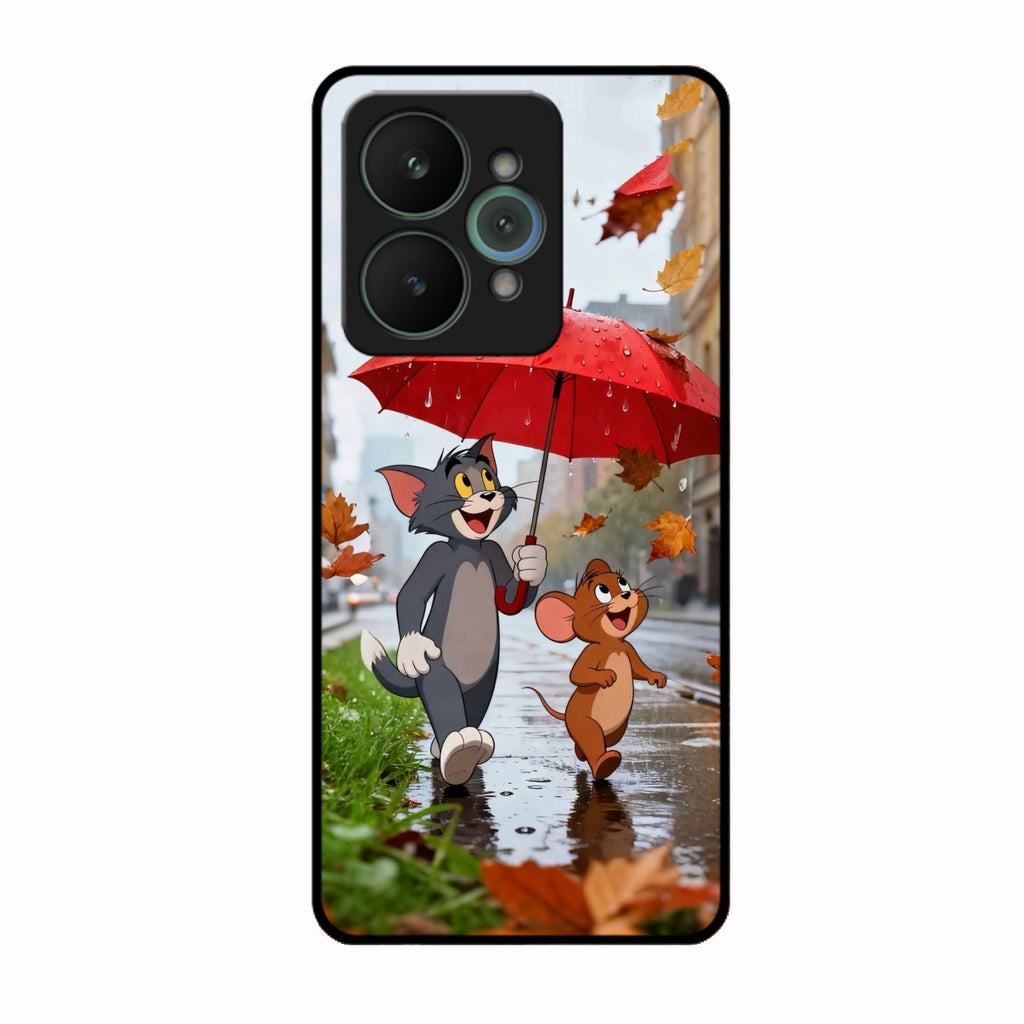 Rainy Day Cartoon Glass Phone Case for Realme 15 5G