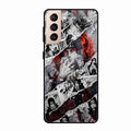 Itachi Uchiha Manga Collage Glass Phone Case for Samsung Galaxy S21 Fe 5G