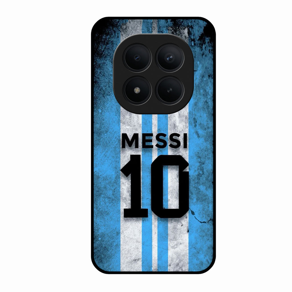 Blue Stripes Number 10 Football Glass Phone Case for Redmi Note 15 Pro Plus 5G