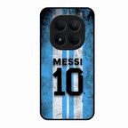 Blue Stripes Number 10 Football Glass Phone Case for Redmi Note 15 Pro Plus 5G