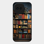 Colorful Bookshelf Art Glass Case Cover for iQOO 15R 5G