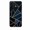 Midnight Gold Geometric Premium Glass Phone Case for Vivo T4 Pro 5G