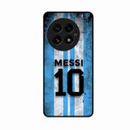 Blue Stripes Number 10 Football Glass Phone Case for Oneplus 13 5G
