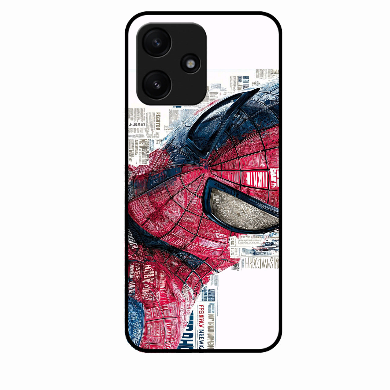 Red Blue Web Hero Glass Phone Cover for Redmi 12 5G