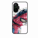 Red Blue Web Hero Glass Phone Cover for Poco F7 5G