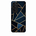 Midnight Gold Geometric Premium Glass Phone Case for Oppo Reno 12 Pro 5G