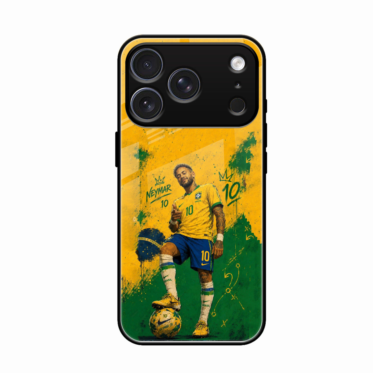 Golden Striker Glass Phone Case for iPhone 17 Pro