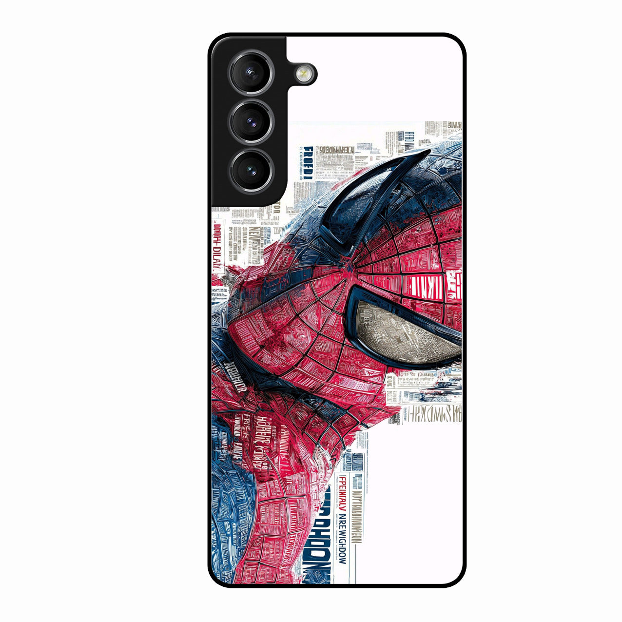 Red Blue Web Hero Glass Phone Cover for Samsung Galaxy S21 Plus