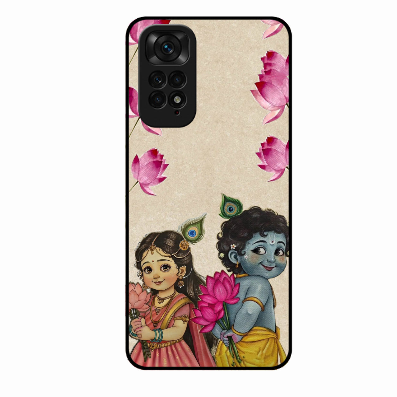 Krishna Eternal Lotus Glass Case for Redmi Note 11