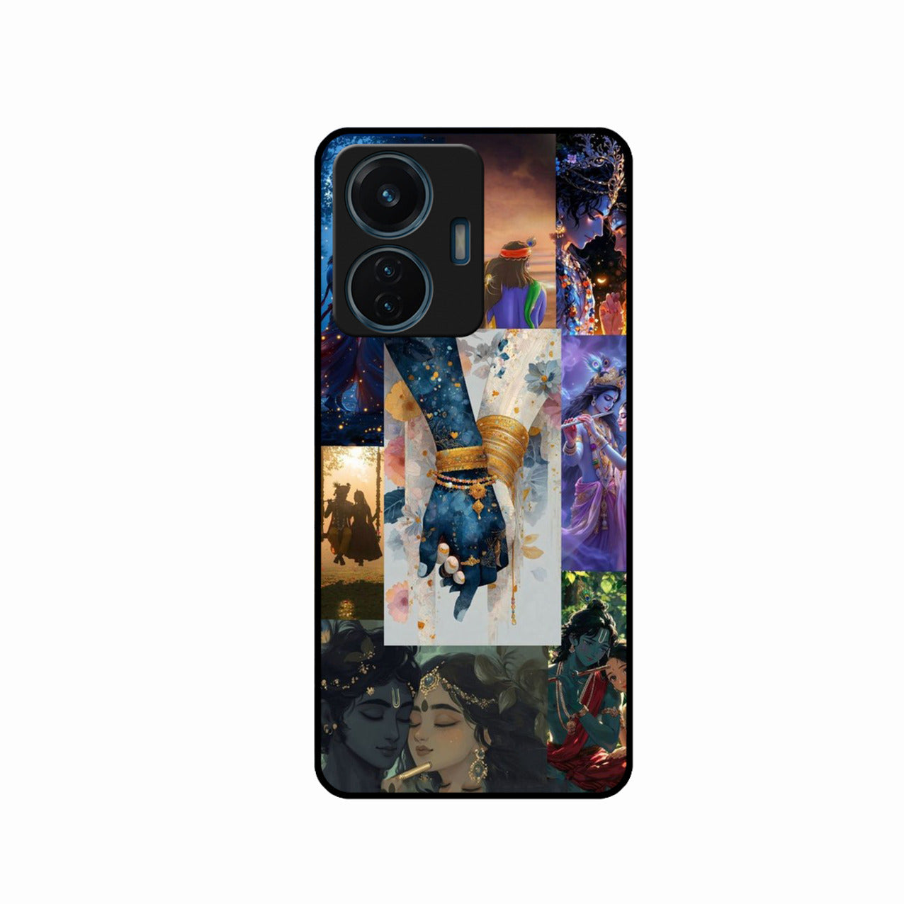 Eternal Radha Krishna Love Glass Phone Case for iQOO Z6 Lite 5G