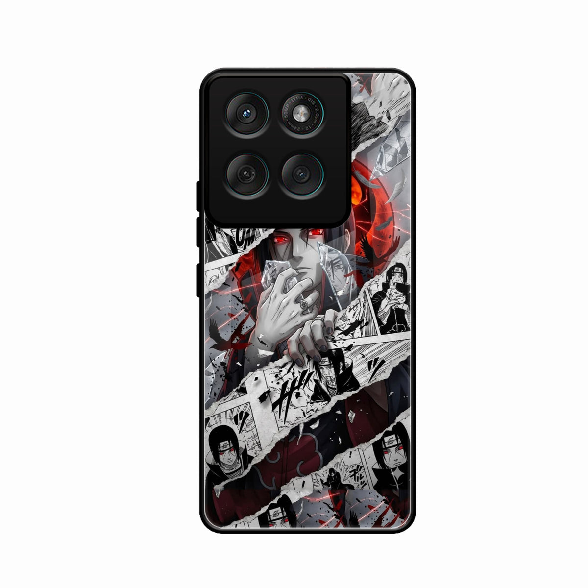Itachi Uchiha Manga Collage Glass Phone Case for Motorola G57 Power 5G