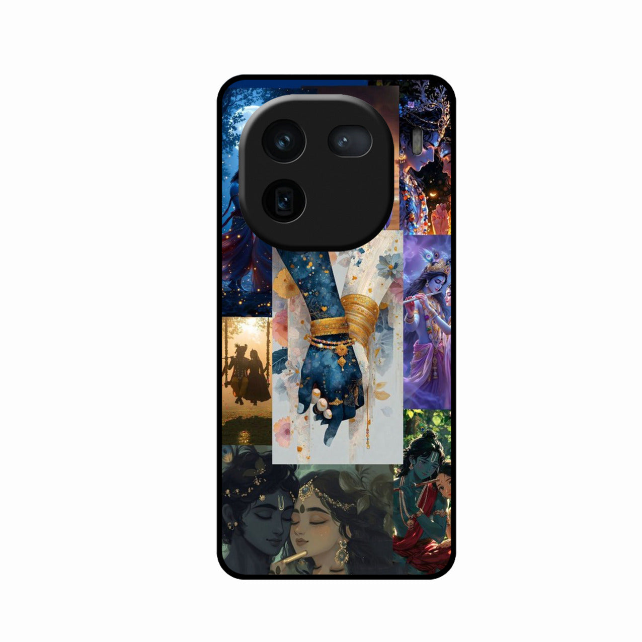 Eternal Radha Krishna Love Glass Phone Case for iQOO 12 5G