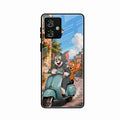 Cartoon Scooter Adventure Premium Glass Phone Case for Motorola G54 5G
