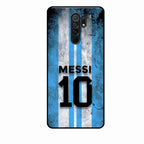 Blue Stripes Number 10 Football Glass Phone Case for Redmi 9 Prime