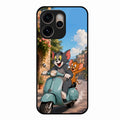 Cartoon Scooter Adventure Premium Glass Phone Case for Oppo Reno 15 Pro 5G