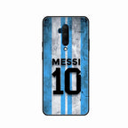 Blue Stripes Number 10 Football Glass Phone Case for Oneplus 7T Pro