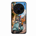 Cartoon Scooter Adventure Premium Glass Phone Case for Vivo X200 5G