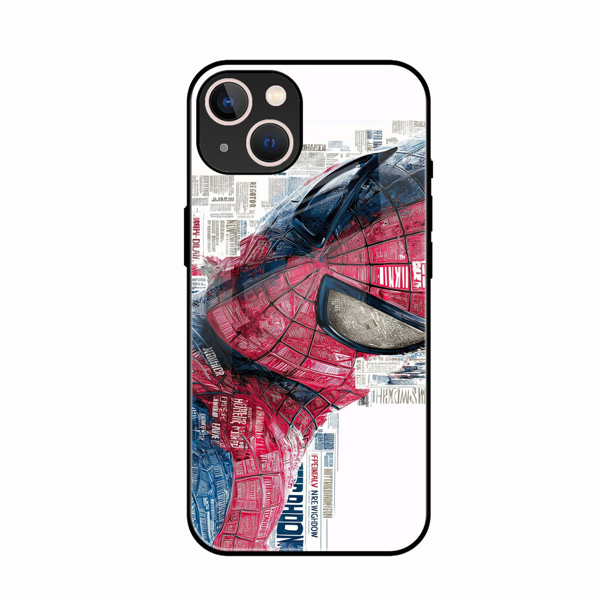 Red Blue Web Hero Glass Phone Cover for iPhone 13