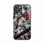 Itachi Uchiha Manga Collage Glass Phone Case for iPhone 14 Plus