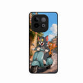 Cartoon Scooter Adventure Premium Glass Phone Case for iQOO Neo 10 5G