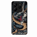 Midnight Dragon Glass Phone Case for Redmi Note 14 5G