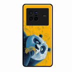 Cute Panda Sketch Premium Glass Phone Case for Vivo X80 5G