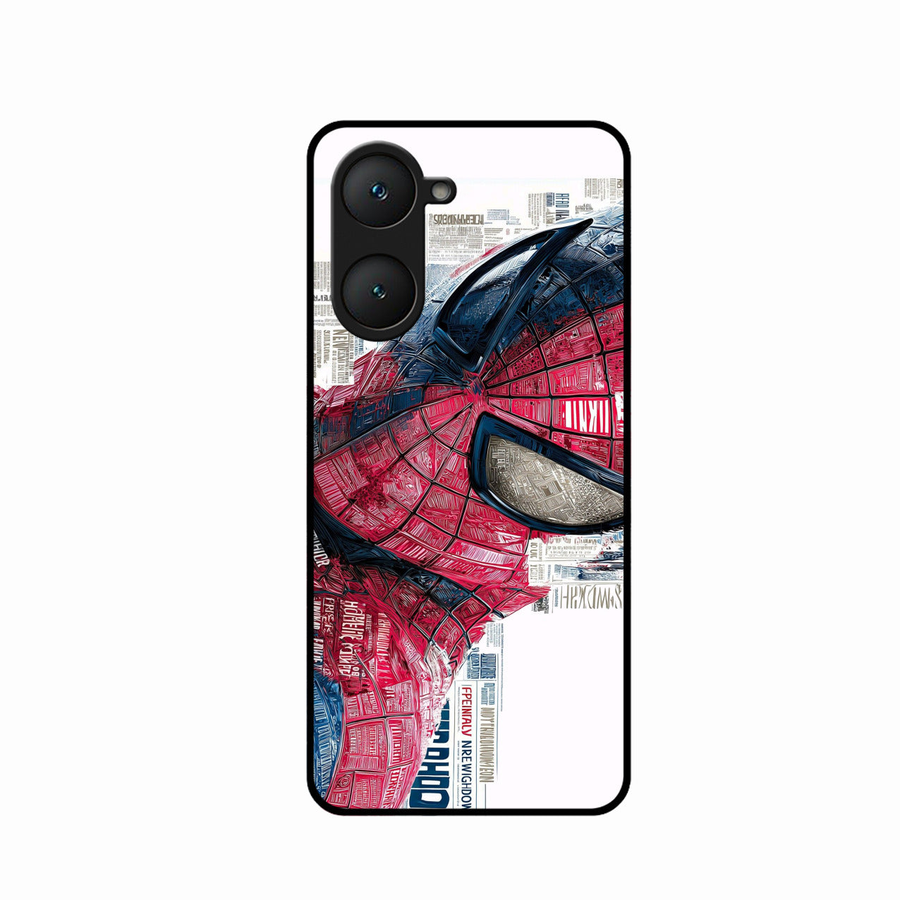 Red Blue Web Hero Glass Phone Cover for iQOO Z9 Lite 5G