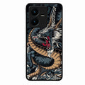 Midnight Dragon Glass Phone Case for Vivo Y22
