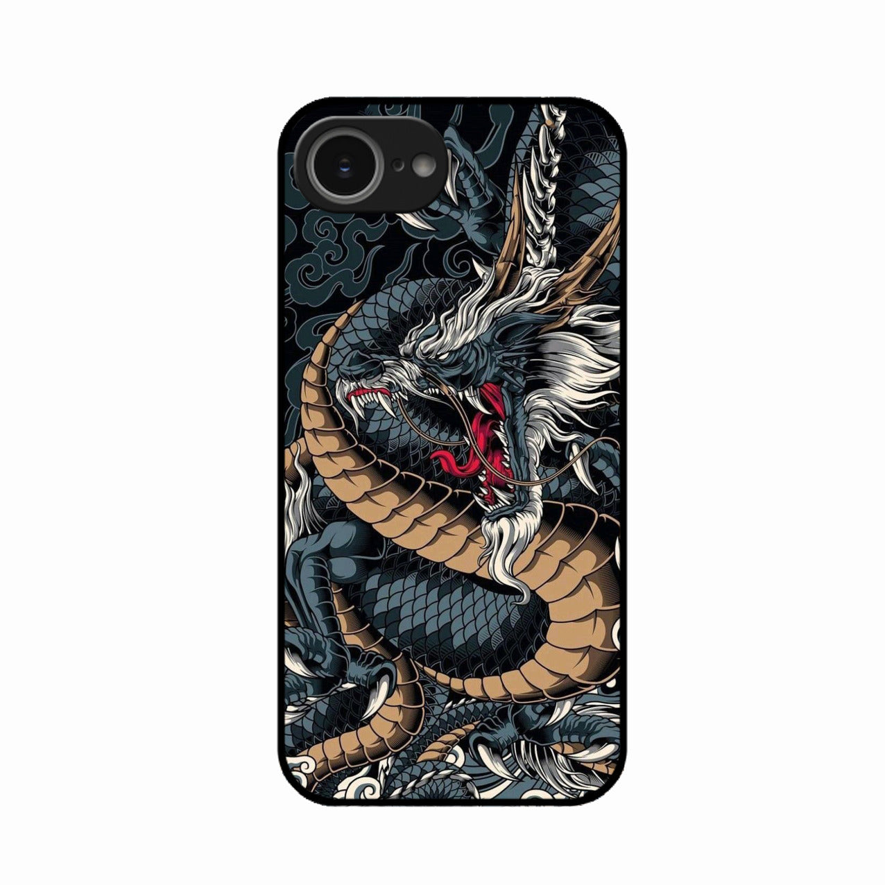 Midnight Dragon Glass Phone Case for iPhone 16e