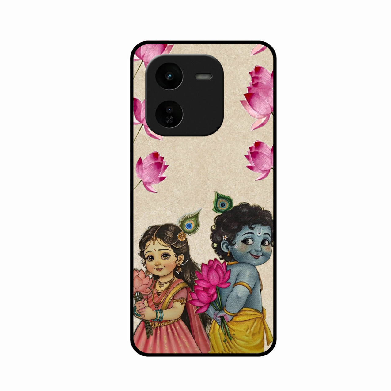 Krishna Eternal Lotus Glass Case for iQOO Z9X 5G