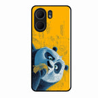 Cute Panda Sketch Premium Glass Phone Case for Oppo A5X 5G