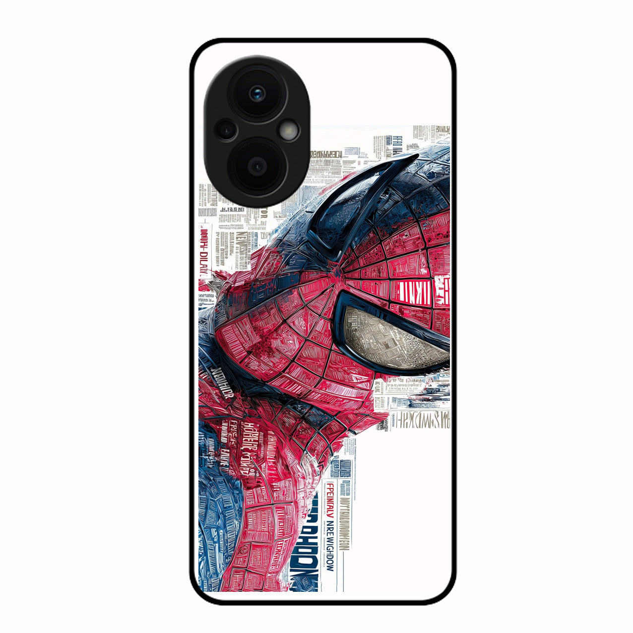 Red Blue Web Hero Glass Phone Cover for Oppo F21 Pro 5G