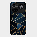 Midnight Gold Geometric Premium Glass Phone Case for Nothing Phone 4A Pro 5G