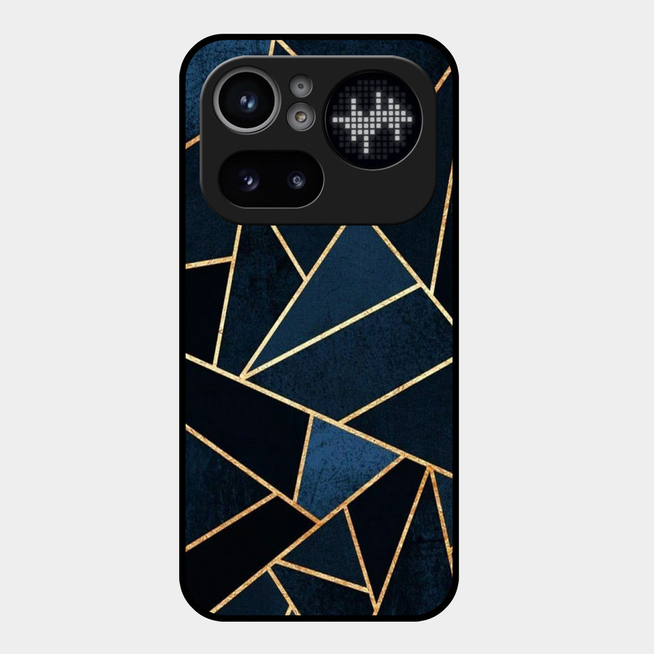 Midnight Gold Geometric Premium Glass Phone Case for Nothing Phone 4A Pro 5G