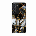 Black Gold Marble Glass Phone Case for Realme P3 Lite 5G