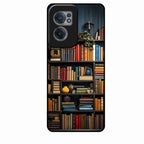 Colorful Bookshelf Art Glass Case Cover for Oneplus Nord Ce 2 5G