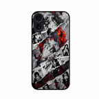 Itachi Uchiha Manga Collage Glass Phone Case for iPhone 16 Plus